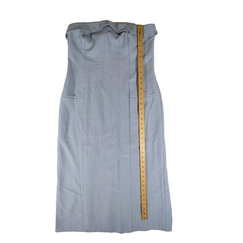 Abercrombie & Fitch Blue Pinstripe Midi Dress NWT Removable Straps L - Picture 7 of 16